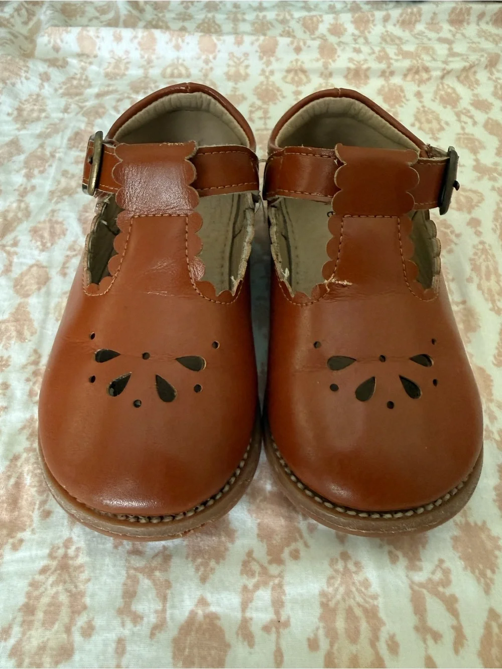 Girls' Brown Leather Mary Jane Shoes